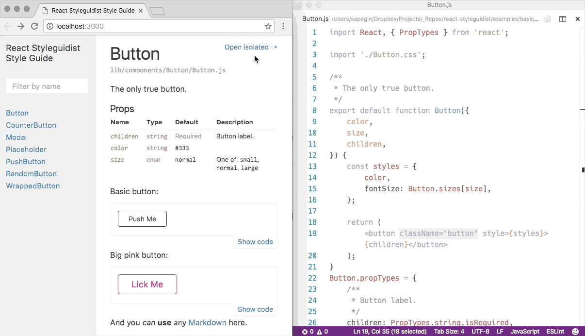 Recruitery - React Styleguideist